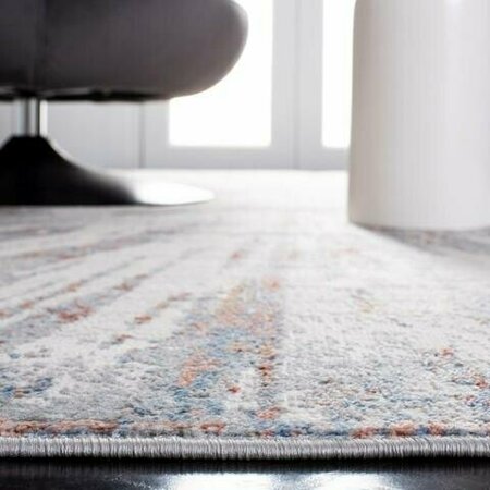 Safavieh 8 x 10 ft. Amelia Contemporary Rectangle Power Loomed Area Rug, Grey & Rust ALA449G-8